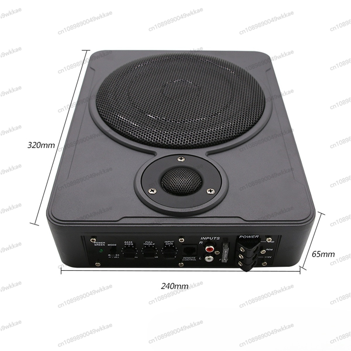 Under Seat Subwoofer Slim 8 Inch - Slanke auto-audio-subwoofer voor onder de stoel,