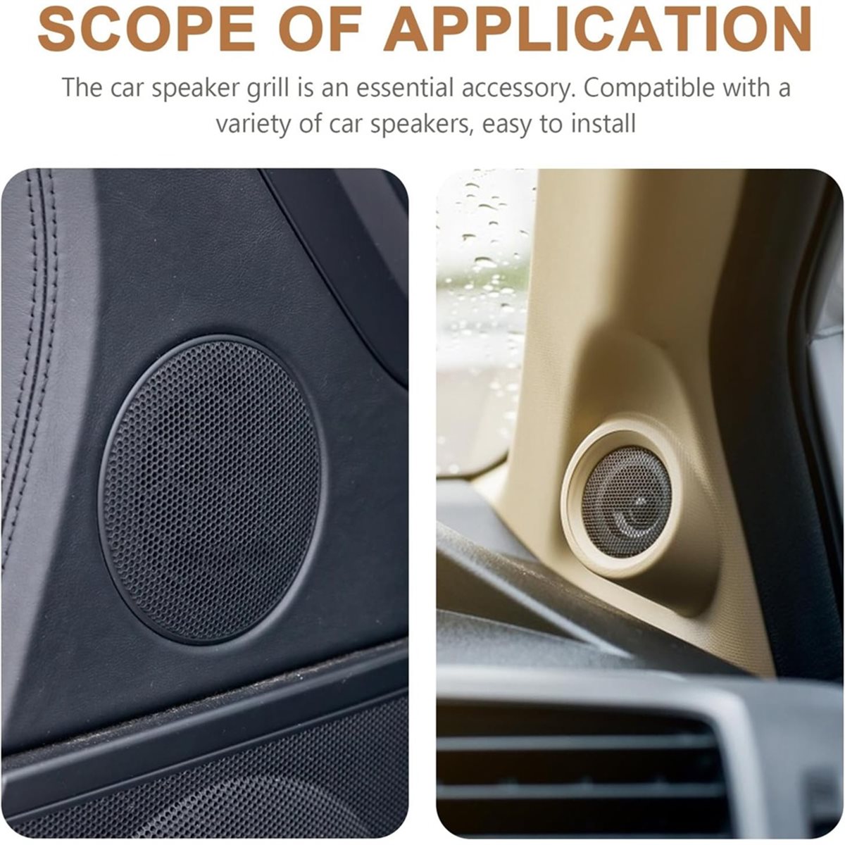 Car Subwoofer Grill Protector - 2 stuks 4-inch vierkante luidsprekerroosters mesh