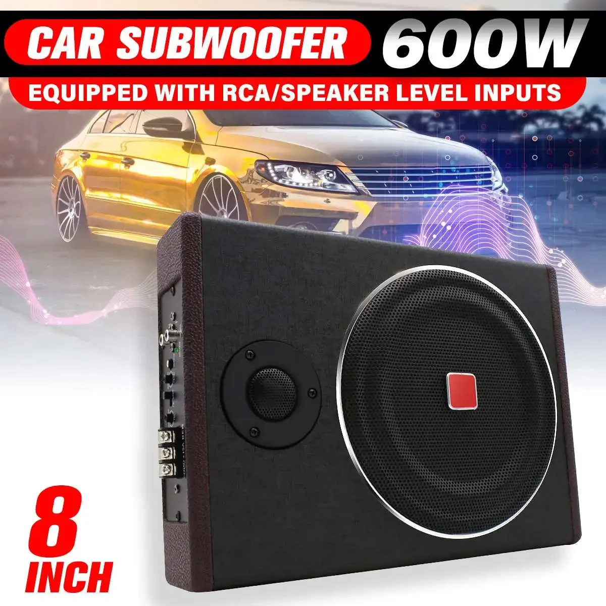 Under Seat Subwoofer Slim 8 Inch - 8 inch 600W auto subwoofer speaker