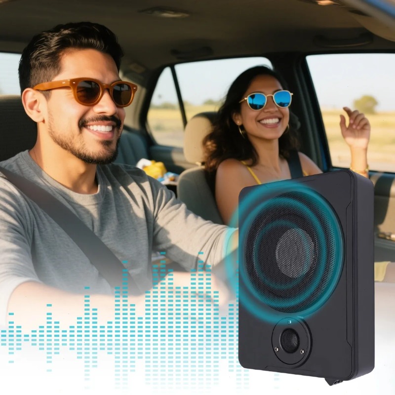Under Seat Subwoofer Slim 8 Inch - Auto, Onder voor SEAT Active Subwoofer,