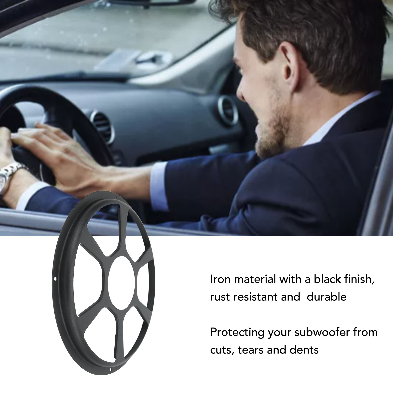 Car Subwoofer Grill Protector - Audio Luidspreker Decoratieve Hoes Auto Audio