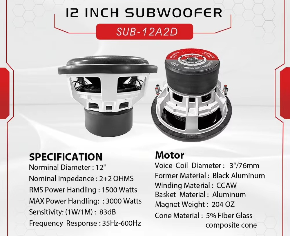 12 inch auto subwoofer 3