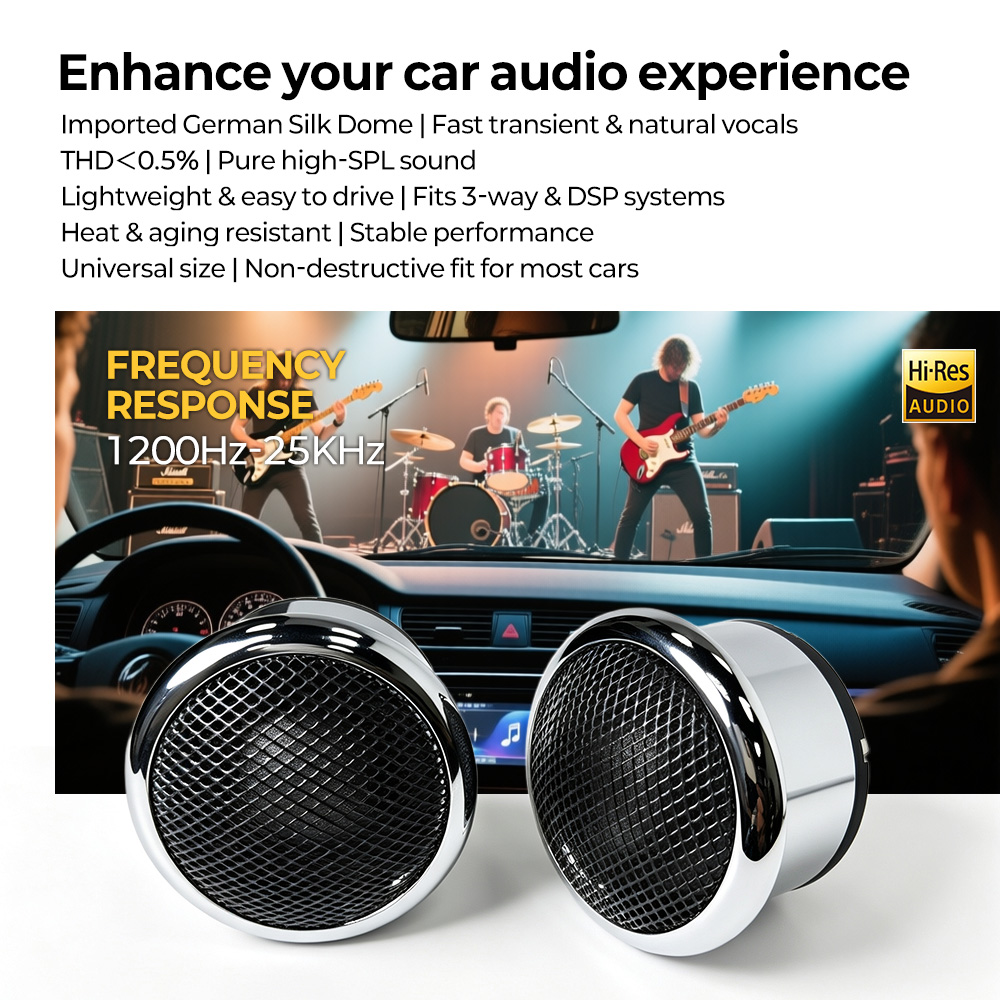 1 Paar 2 Inch Auto Tweeters me - Car Audio Tweeter Silk Dome recensie en prijs