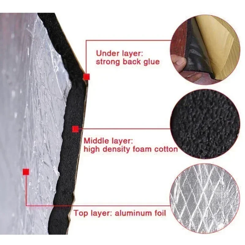 5mm 10mm Dikke Aluminiumfolie  - Car Audio Sound Deadening Mat recensie en prijs