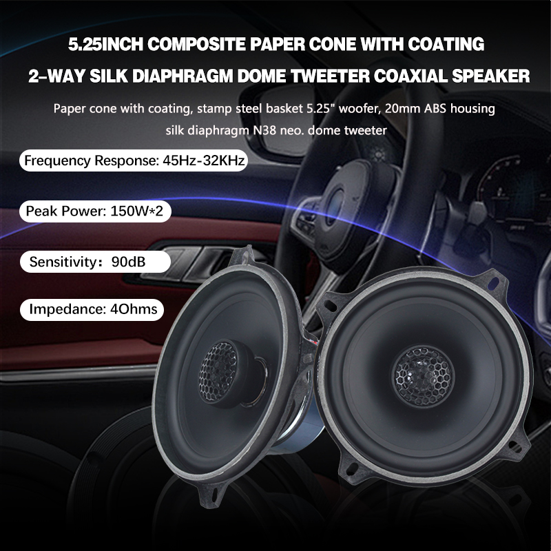 Nominaal vermogen 50W*2 5,25 i - Car Audio Tweeter Silk Dome recensie en prijs