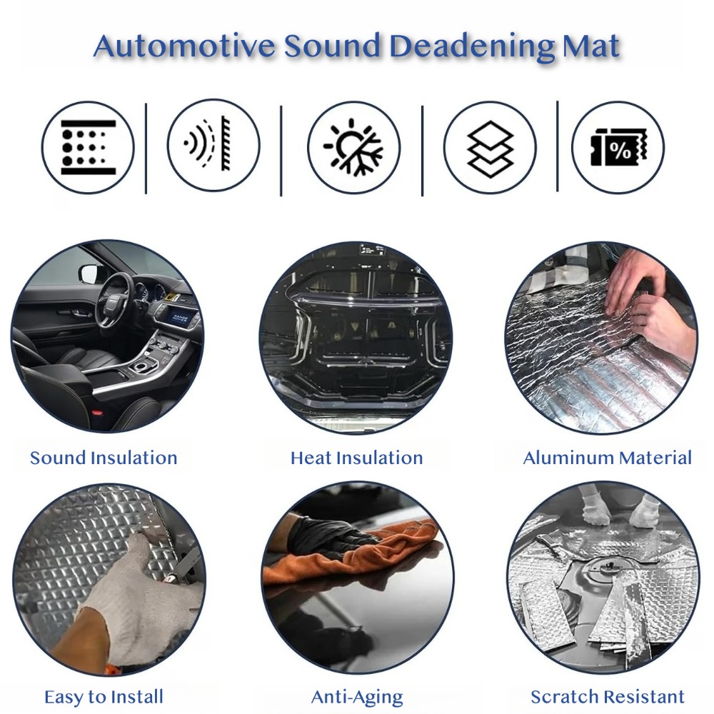 10PCS 10mm Auto Geluid Deadeni - Car Audio Sound Deadening Mat recensie en prijs