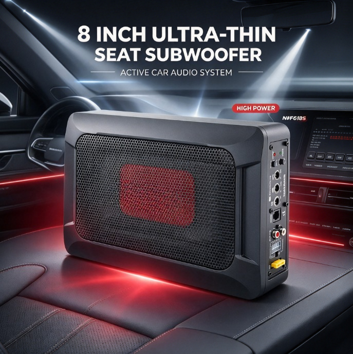 NBF618S Actieve subwoofer voor - Under Seat Subwoofer Slim 8 Inch recensie en prijs
