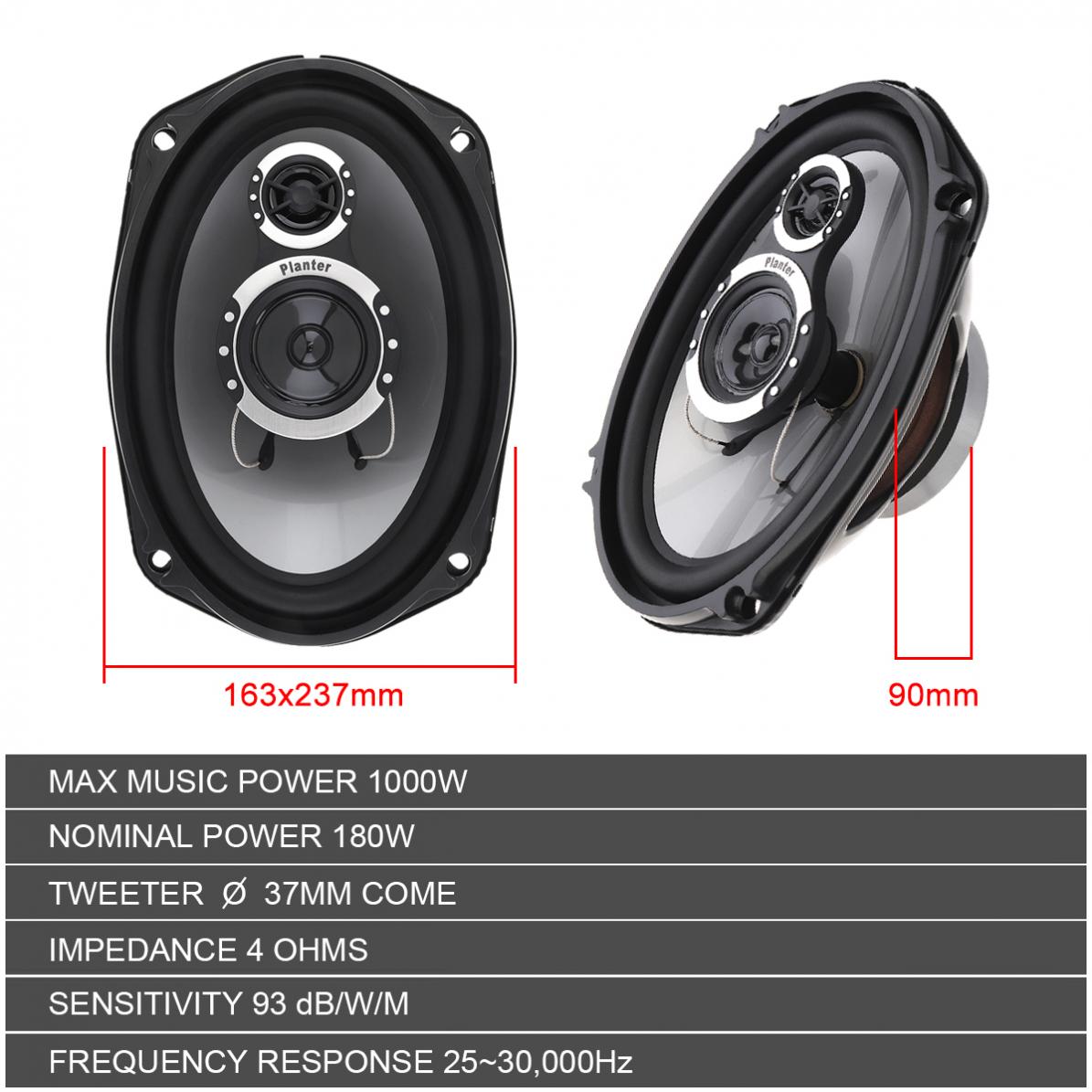 2 Stuks 6X9Inch 3 Way 1000W Au - Car Coaxial Speaker 6X9 3 Way recensie en prijs