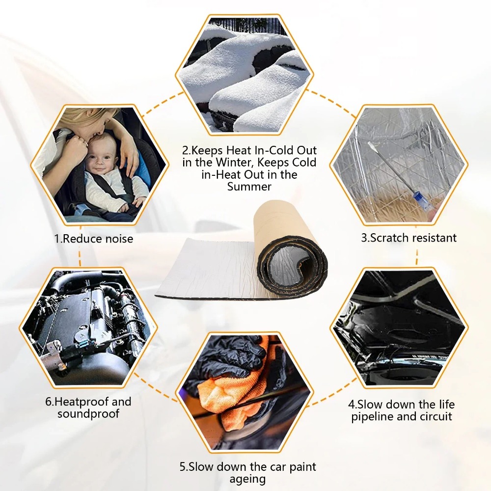 5/10MM Geluid Deadener Warmte- - Car Audio Sound Deadening Mat recensie en prijs