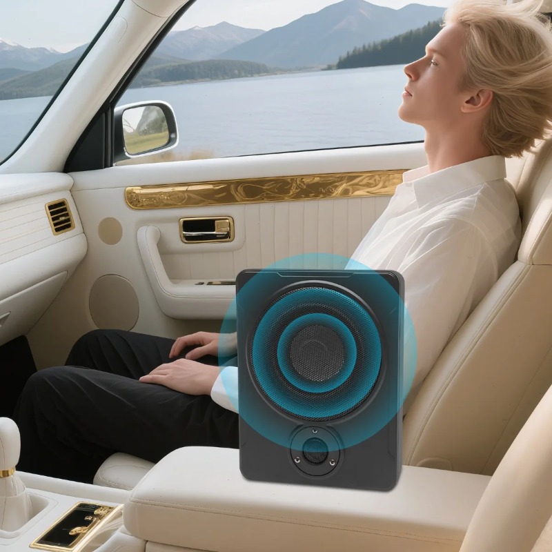 Auto, Onder voor SEAT Active S - Under Seat Subwoofer Slim 8 Inch recensie en prijs