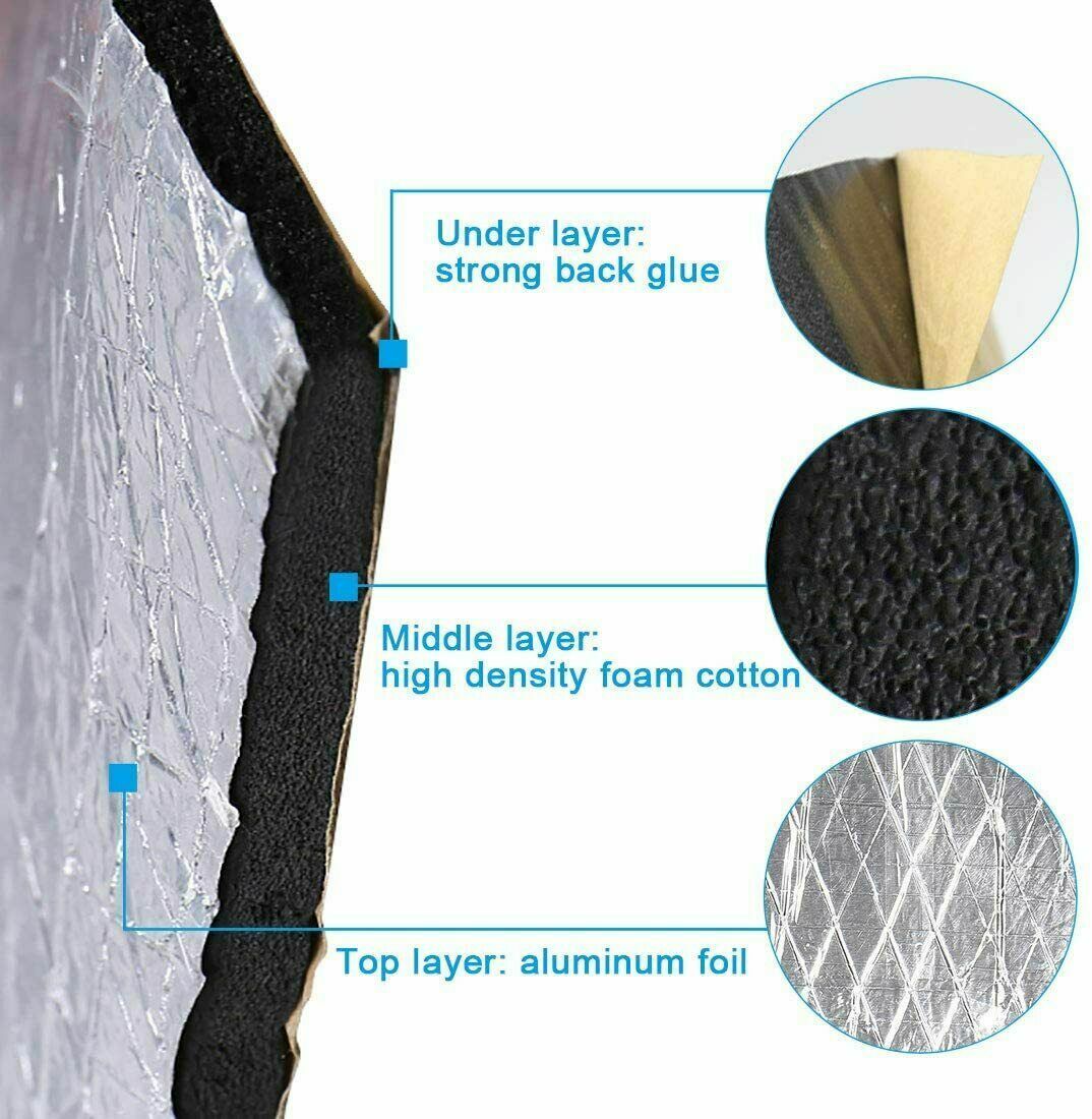 50 st 5 MM Geluiddempende Mat  - Car Audio Sound Deadening Mat recensie en prijs